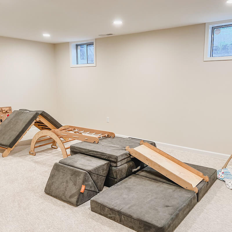 Basement Remodeling Process Showcasing Modern Design in Annapolis Home Renovation